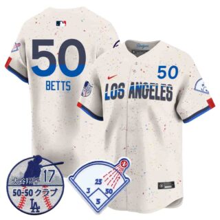 Men's Los Angeles Dodgers Vapor Limited Jersey Shohei Ohtani Patch All Stitched Mookie Betts #50