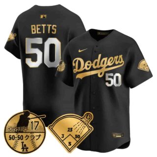 Men's Los Angeles Dodgers Vapor Limited Jersey Shohei Ohtani Patch All Stitched Mookie Betts #50