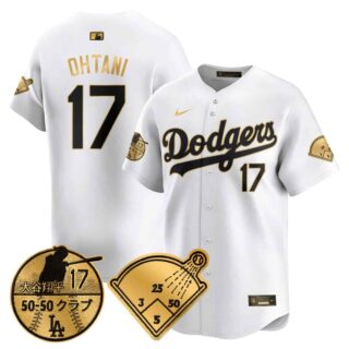 Men's Los Angeles Dodgers Vapor Limited Jersey Shohei Ohtani Patch All Stitched Shohei Ohtani #17