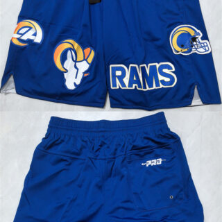Men's Los Angeles Rams Royal Shorts(Run Small)