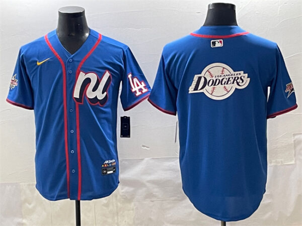 Men's National League Los Angeles Dodgers Team Big Logo Blue 2025 All-Star Edition Limited Stitched Baseball Jersey