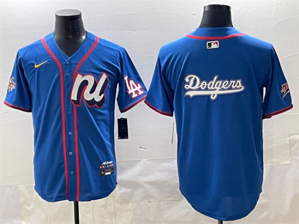 Men's National League Los Angeles Dodgers Team Big Logo Blue 2025 All-Star Edition Limited Stitched Baseball Jersey