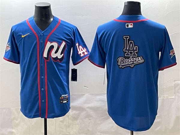 Men's National League Los Angeles Dodgers Team Big Logo Blue 2025 All-Star Edition Limited Stitched Baseball Jersey