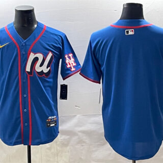 Men's National League New York Mets Blank Blue 2025 All-Star Edition Limited Stitched Baseball Jersey