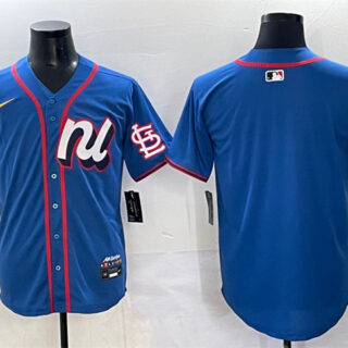 Men's National League St. Louis Cardinals Blank Blue 2025 All-Star Edition Limited Stitched Baseball Jersey