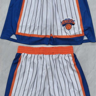 Men's New Yok Knicks White Shorts (Run Small)