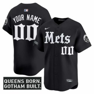 Men's New York Mets 'Gotham Gothic Edition' Vapor Premier Limited Jersey All Stitched