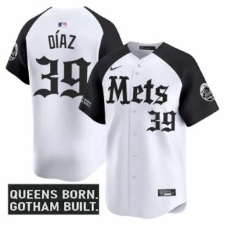 Men's New York Mets 'Gotham Gothic Edition' Vapor Premier Limited Jersey All Stitched Edwin Diaz #39