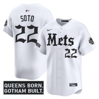 Men's New York Mets 'Gotham Gothic Edition' Vapor Premier Limited Jersey All Stitched Juan Soto #22