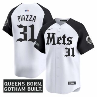 Men's New York Mets 'Gotham Gothic Edition' Vapor Premier Limited Jersey All Stitched Mike Piazza #31