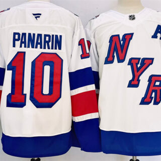 Men's New York Rangers #10 Artemi Panarin White 2024-25 Stadium Series