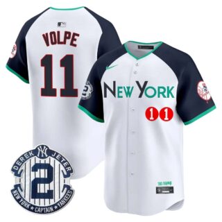 Men's New York Yankees City Connect Vapor Premier Limited Jersey All Stitched Anthony Volpe #11