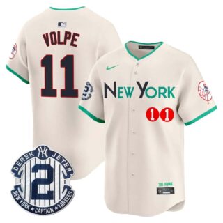 Men's New York Yankees City Connect Vapor Premier Limited Jersey All Stitched Anthony Volpe #11