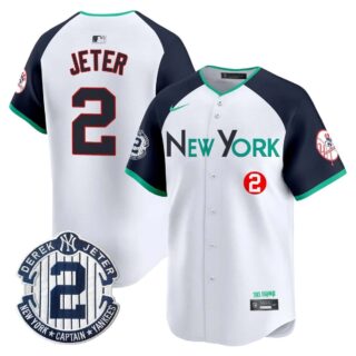 Men's New York Yankees City Connect Vapor Premier Limited Jersey All Stitched Derek Jeter #2