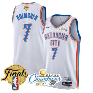 Men's Oklahoma City Thunder #7 Chet Holmgren 2024-25 Champions Jersey All Stitched