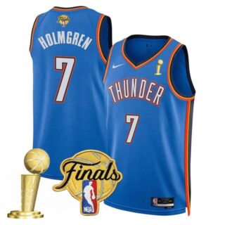 Men's Oklahoma City Thunder #7 Chet Holmgren 2024-25 Champions Jersey All Stitched