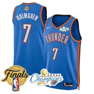 Men's Oklahoma City Thunder #7 Chet Holmgren 2024-25 Champions Jersey All Stitched
