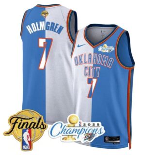 Men's Oklahoma City Thunder #7 Chet Holmgren 2024-25 Champions Jersey All Stitched