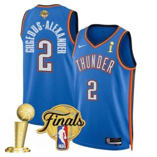 Men's Oklahoma City Thunder #2 Gilgeous-Alexander 2024-25 Champions Jersey All Stitched