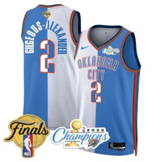 Men's Oklahoma City Thunder #2 Gilgeous-Alexander 2024-25 Champions Jersey All Stitched
