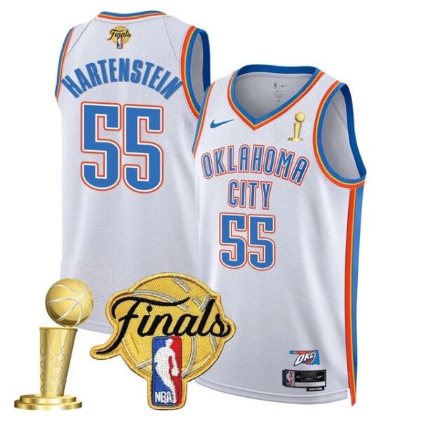 Men's Oklahoma City Thunder #55 Isaiah Hartenstein 2024-25 Champions Jersey All Stitched