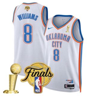 Men's Oklahoma City Thunder #8 Jalen Williams 2024-25 Champions Jersey All Stitched