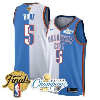 Men's Oklahoma City Thunder #5 Luguentz Dort 2024-25 Champions Jersey All Stitched