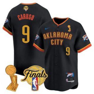 Men's Oklahoma City Thunder #9 Alex Caruso Final Patch Baseball Jersey All Stitched