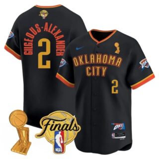 Men's Oklahoma City Thunder #2 Gilgeous-Alexander Final Patch Baseball Jersey All Stitched