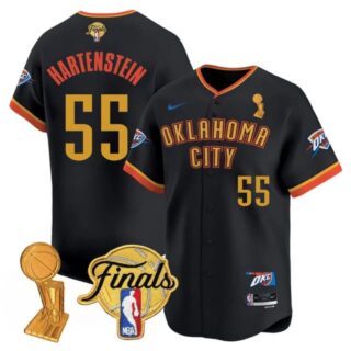 Men's Oklahoma City Thunder #55 Isaiah Hartenstein Final Patch Baseball Jersey All Stitched