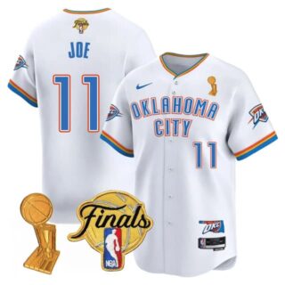 Men's Oklahoma City Thunder #11 Isaiah Joe Final Patch Baseball Jersey All Stitched