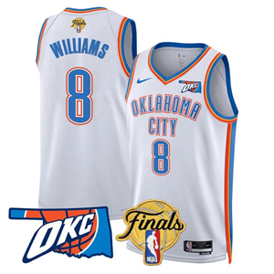 Men's Oklahoma City Thunder #8 Jalen Williams Final Patch Jersey All Stitched