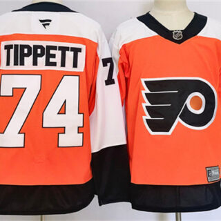 Men's Philadelphia Flyers #74 Owen Tippett Orange 2024 Stitched Jersey
