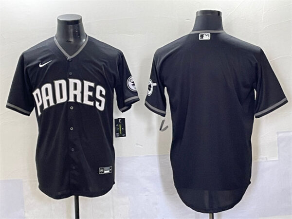 Men's San Diego Padres Blank Black Stitched Baseball Jersey