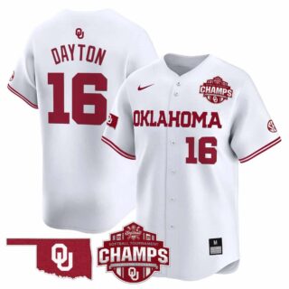 Men's Oklahoma Sooners #16 Abigale Dayton 2025 SEC Softball Conference Tournament Champions Patch Vapor Premier Limited Jersey All Stitched