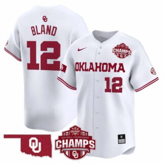 Men's Oklahoma Sooners #12 Maya Bland 2025 SEC Softball Conference Tournament Champions Patch Vapor Premier Limited Jersey All Stitched