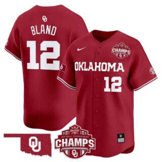 Men's Oklahoma Sooners #12 Maya Bland 2025 SEC Softball Conference Tournament Champions Patch Vapor Premier Limited Jersey All Stitched