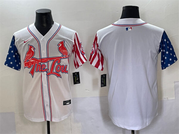Men's St.Louis Cardinals Blank White Independence Day Vapor Premier Limited Stitched Baseball Jersey