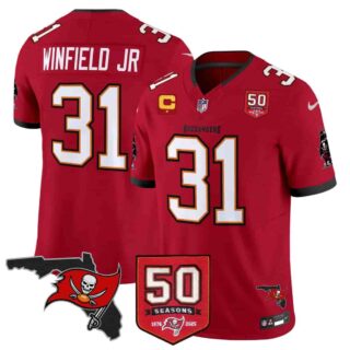 Men's Tampa Bay Buccaneers Throwback 50th Season Patch Vapor Limited Jersey All Stitched Antoine Winfield Jr. #31