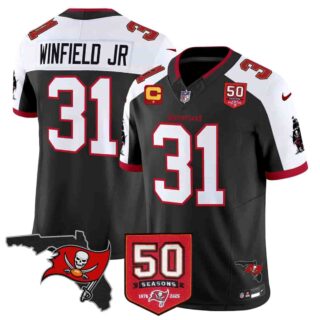 Men's Tampa Bay Buccaneers Throwback 50th Season Patch Vapor Limited Jersey All Stitched Antoine Winfield Jr. #31