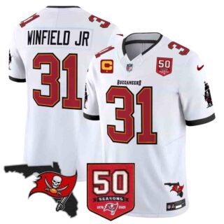 Men's Tampa Bay Buccaneers Throwback 50th Season Patch Vapor Limited Jersey All Stitched Antoine Winfield Jr. #31
