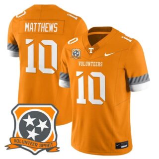 Tennessee Volunteers 2025 Spirit Jersey All Stitched Mike Matthews #10