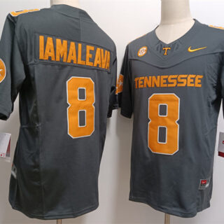 Tennessee Volunteers #8 Nico Iamaleava 2024 SMOKEY GREY Football Game Jersey