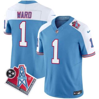 Men's Tennessee Titans 1997 Throwback Vapor Limited Jersey All Stitched Cam Ward 1