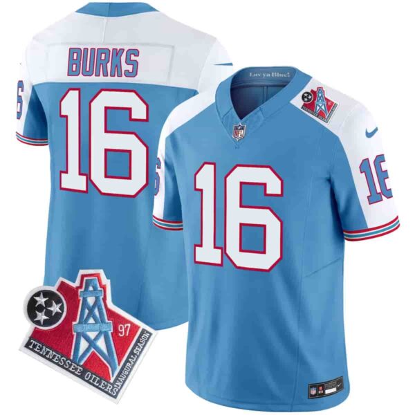 Men's Tennessee Titans 1997 Throwback Vapor Limited Jersey All Stitched Treylon Burks 16