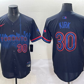 Men's Toronto Blue Jays #30 Alejandro Kirk Navy 2024 City Connect Limited Stitched Baseball Jersey