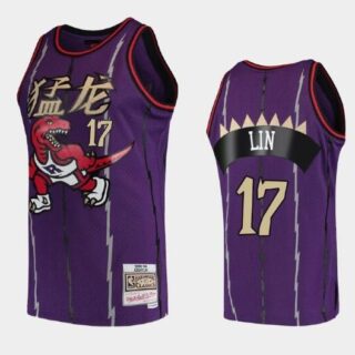 Men's Toronto Raptors #17 Jeremy Lin Purple 2019 Chinese New Year Celebration Stitched Jersey