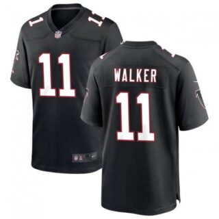 Men's Atlanta Falcons #11 Jalon Walker Black Football Stitched Game Jersey