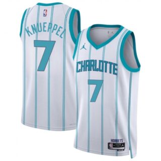 Men's Charlotte Hornets #7 Kon Knueppel White 2025 Draft Association Edition Stitched Basketball Jersey