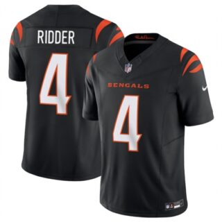 Men's Cincinnati Bengals #4 Desmond Ridder Black 2025 F.U.S.E. Vapor Untouchable Limited Football Stitched Jersey